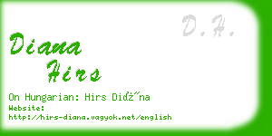 diana hirs business card